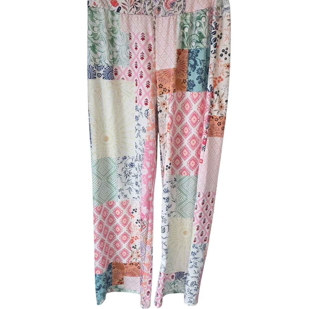 Patchwork Patterned Women's Trousers